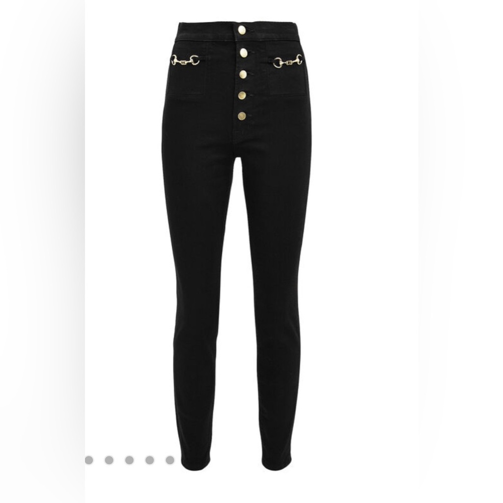 J brand Sabine black horsebit jeans gold hardware sz 27. Normal wear.
